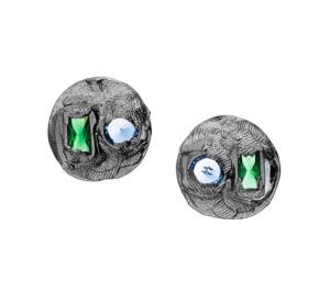 srebrne kolczyki z kolekcji bizuterii magma