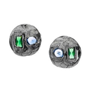 silver earrings form the magma collection