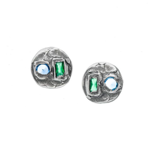 silver and crystal earrings