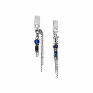 silver earrings from the Magma collection