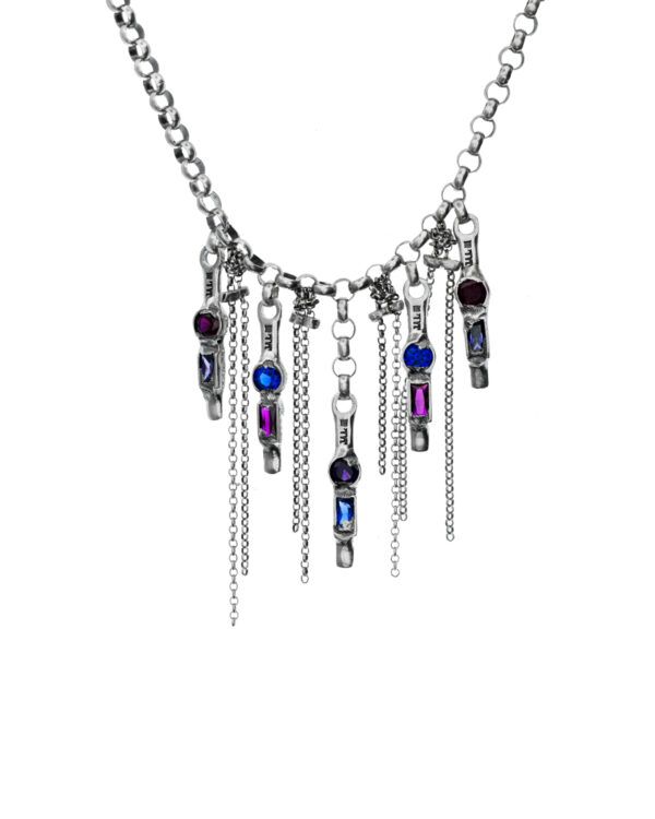 silver necklace from the magma collection
