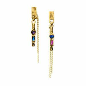 gold plated earrings from the Magma collection