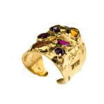 złocony pierścionek z kolekcji bizuterii magna