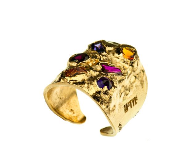 gold plated ring from the magma jewelery collection