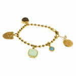 handmade silver bracelet with natural stone