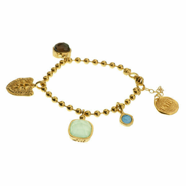 handmade silver bracelet with natural stone