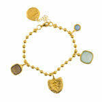 handmade silver bracelet with natural stone