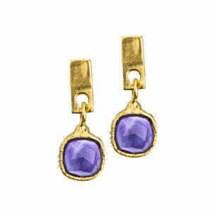 handmade silver earrigns with amethyst