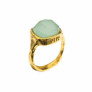 handmade silver ring with natural stone