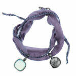 handmade bracelet with silk and agate