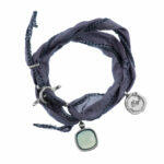 handmade bracelet with silk and agate