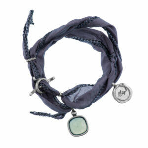 handmade bracelet with silk and agate