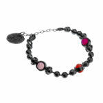 handmade silver bracelet with natural stones