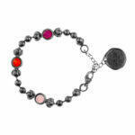 handmade silver bracelet with natural stones