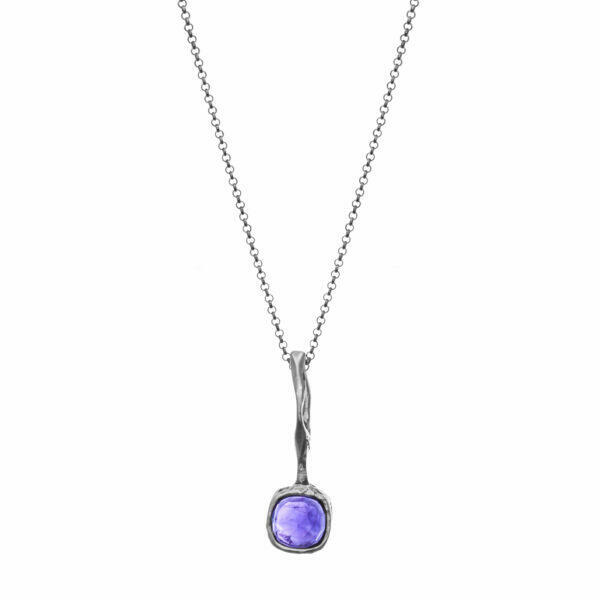 minimal handmade silver necklace inspired by nature