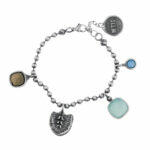 handmade silver bracelet with natural stone