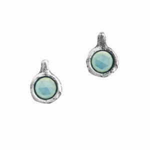 minimal organic earrings with natural stone