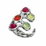 unique handmade silver ring with stones