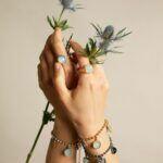 handmade silver bracelet with natural stone