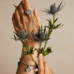 handmade silver ring with natural stone