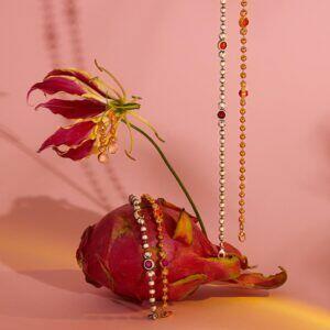 handmade jewelry set with natural stones