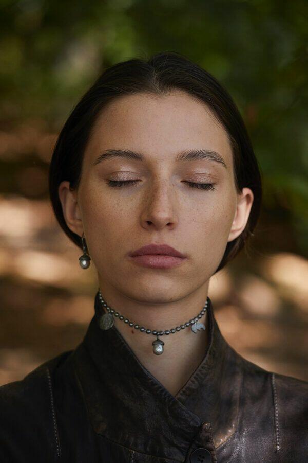 handmade silver artistic necklace