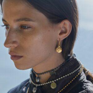 gold plated earrings handmade
