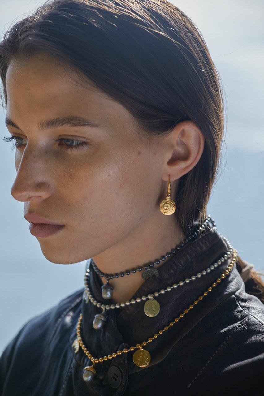 gold plated earrings handmade