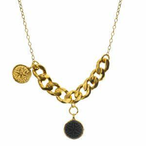 artistic silver handmade necklace with wood