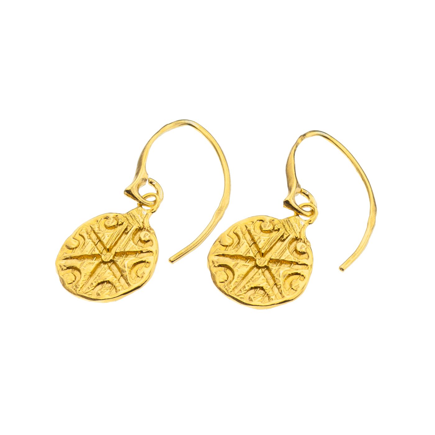 gold plated earrings handmade