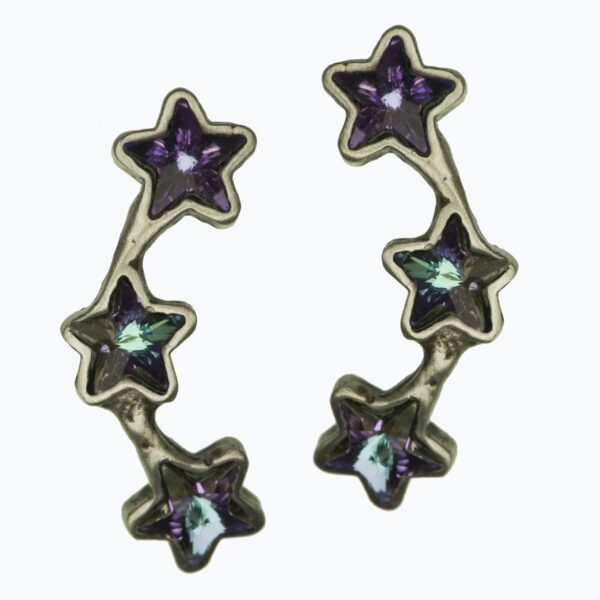 kolczyki srebrne z gwiazdkami - Motyle