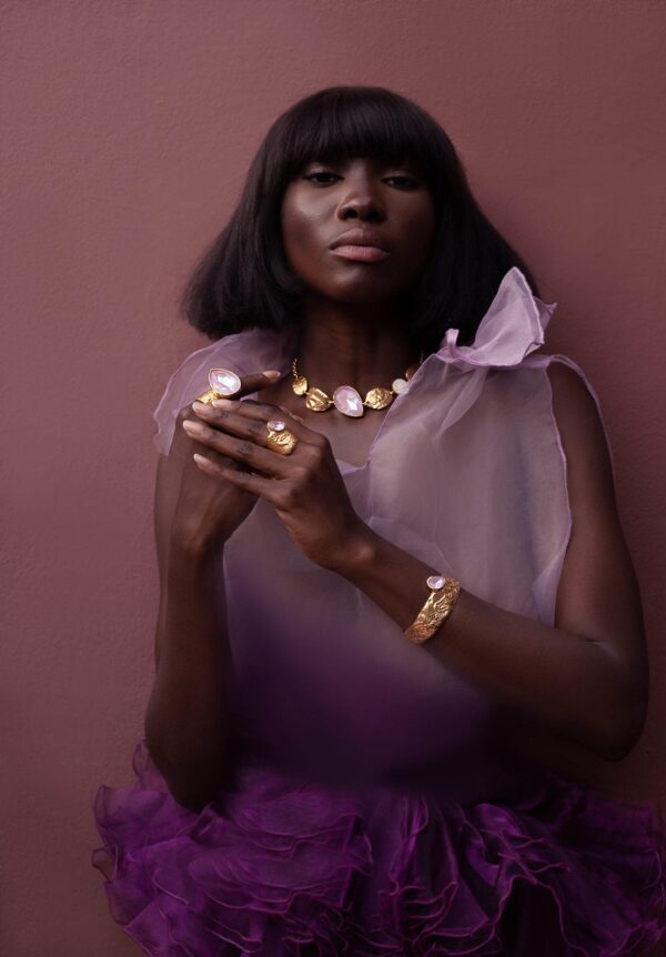 Złocona biżuteria z kryształami swarovskiego