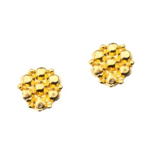 złocone kolczyki artystyczne - Motyle