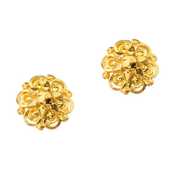 złocone kolczyki kwiaty - Motyle